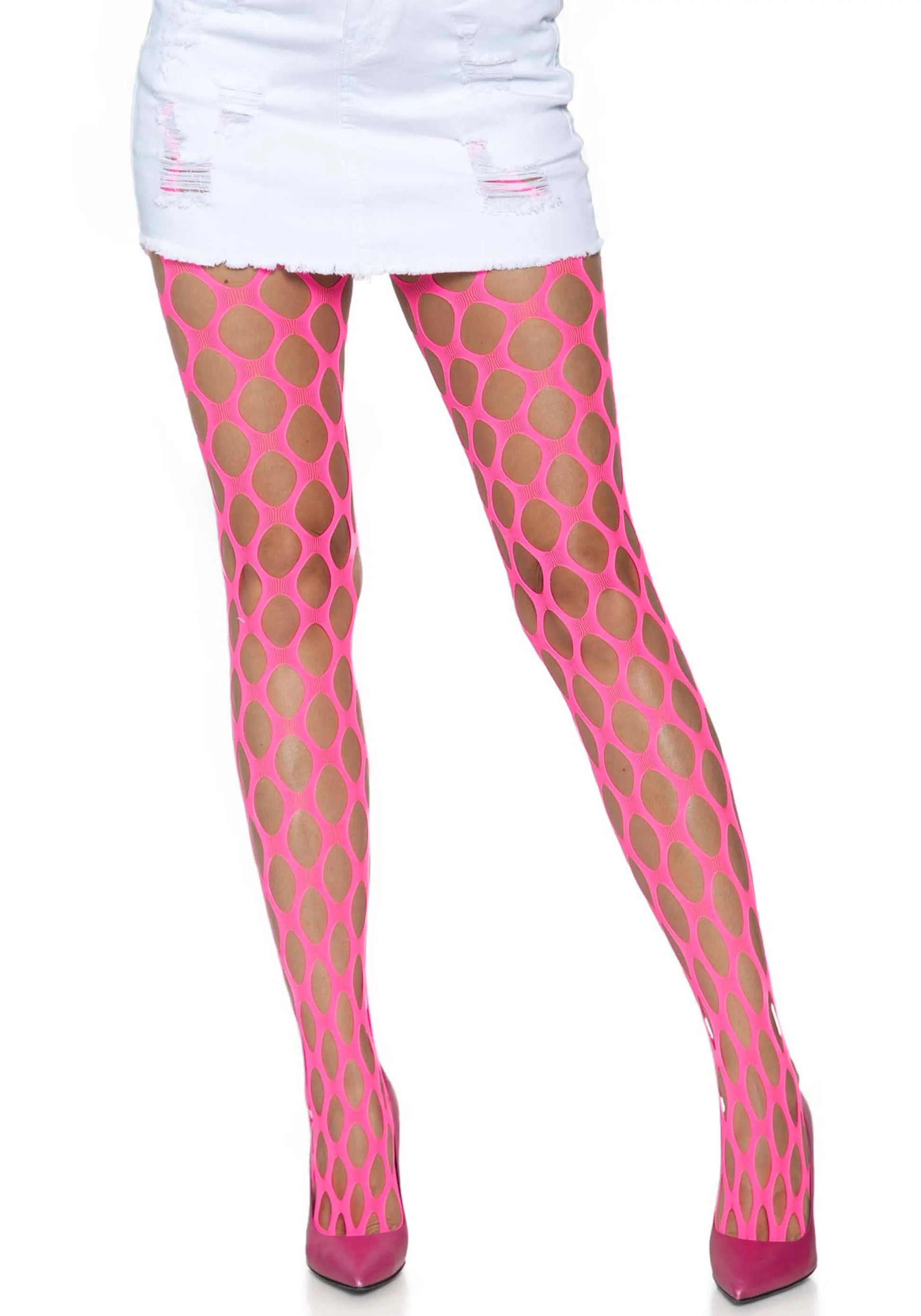 LacyNighty™ Jumbo Pothole Net Pantyhose Leg Avenue Hosiery