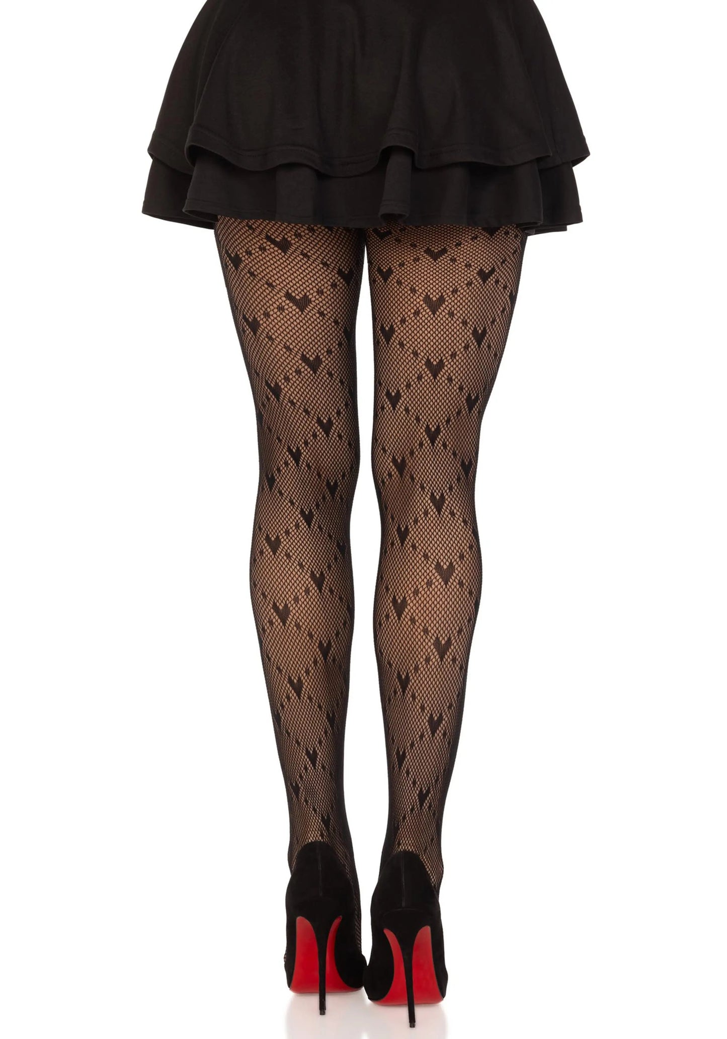 LacyNighty™ Love Struck Heart Net Pantyhose legavenue.eu