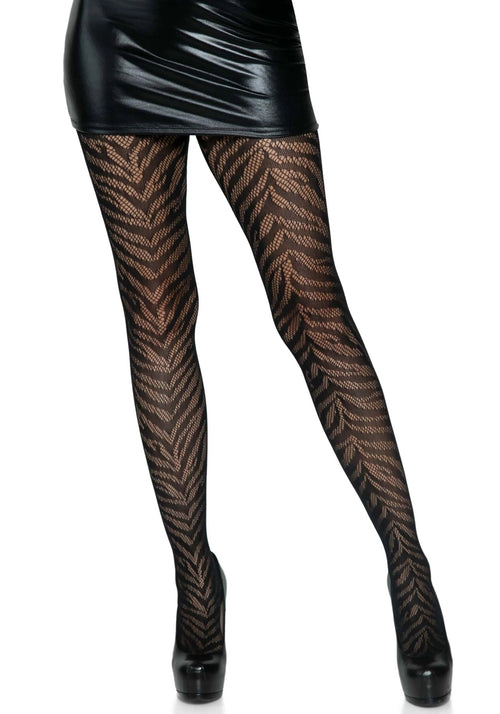 LacyNighty™ Zebra Net Pantyhose Leg Avenue Hosiery