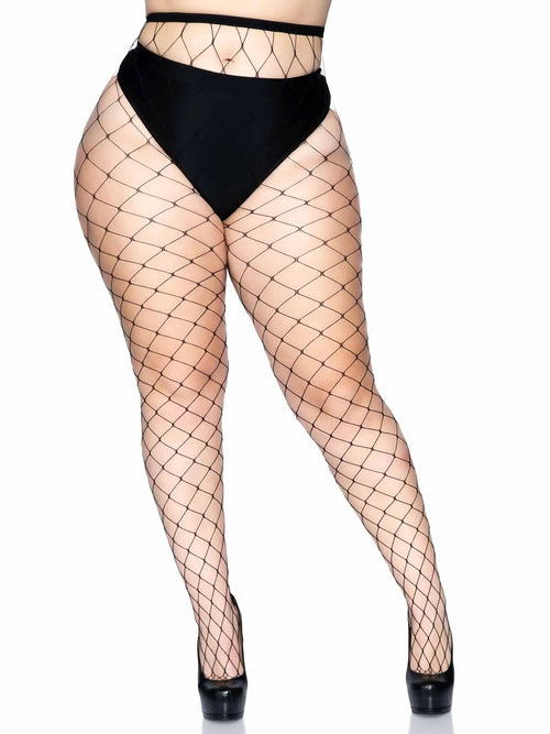 LacyNighty™ Plus Fence Net Pantyhose legavenueeu