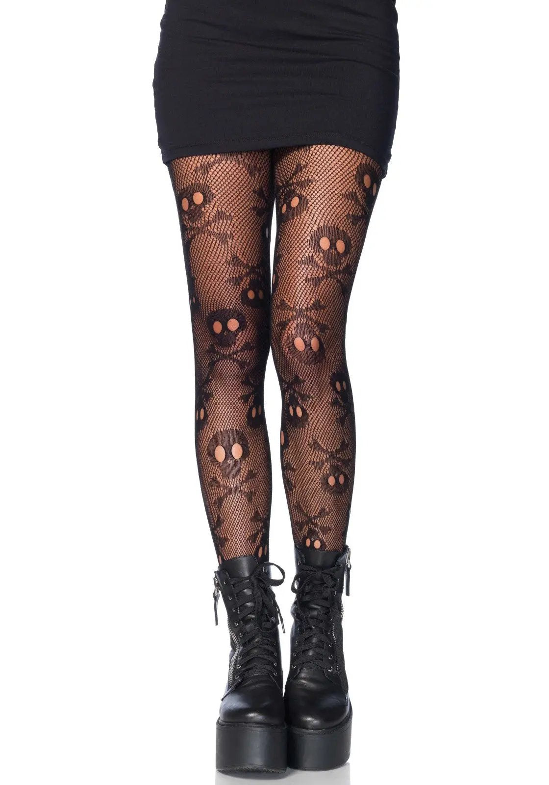 LacyNighty™ Pirate Skull Net Pantyhose Leg Avenue Hosiery
