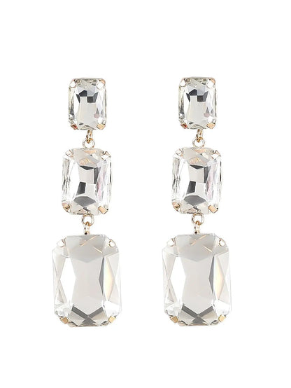 Alcott Crystal Gem Drap Earrings Mew Mews Fashion Earrings