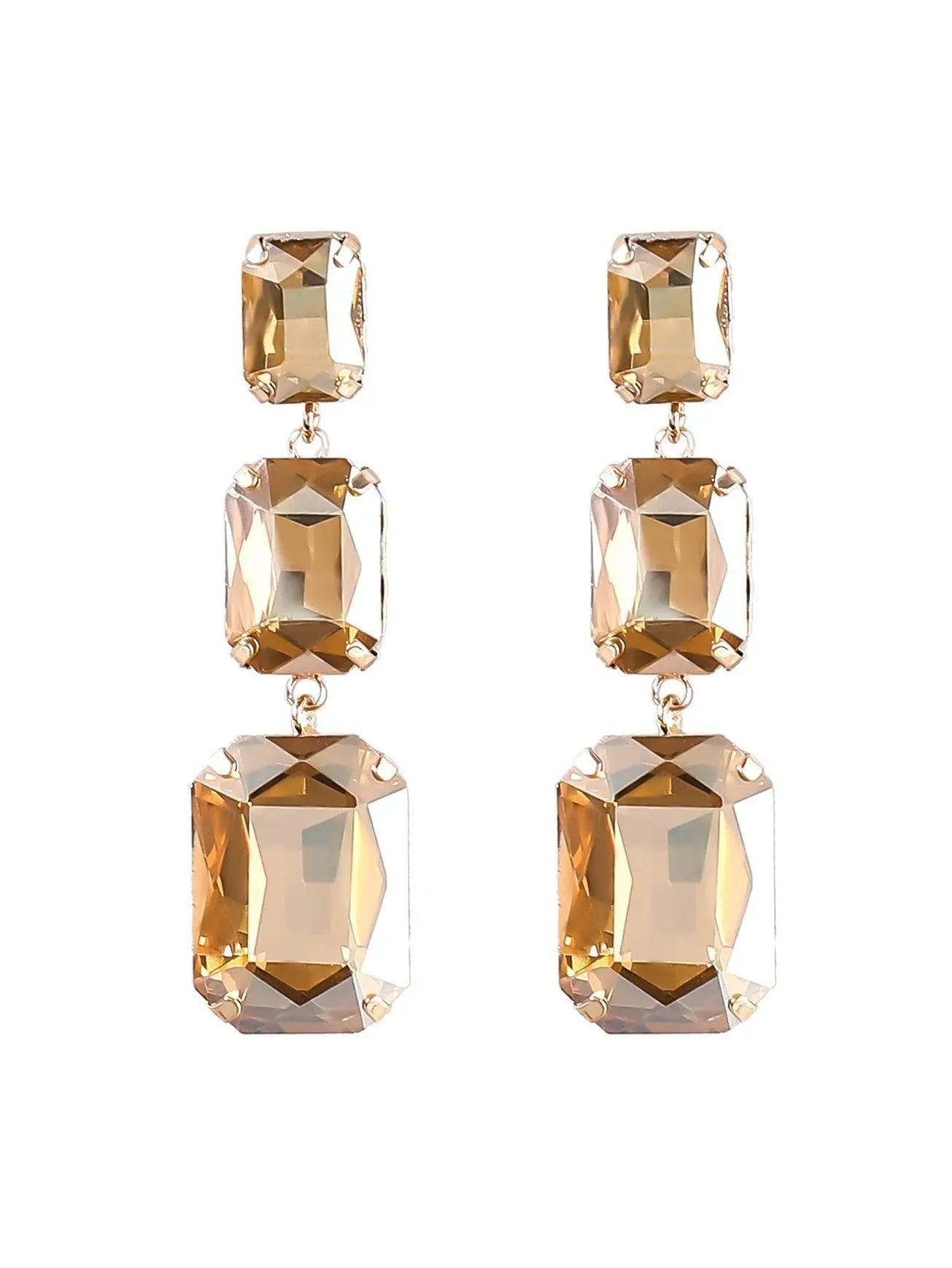 Alcott Crystal Gem Drap Earrings Mew Mews Fashion Earrings