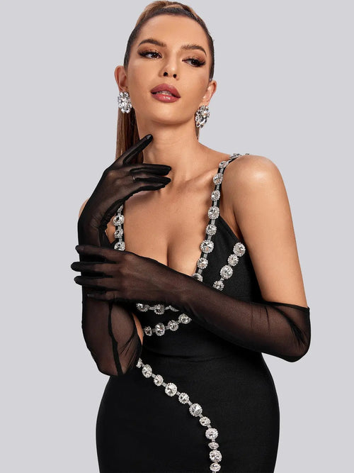 Armani Mesh Gloves In Black Mew Mews Fashion Gloves