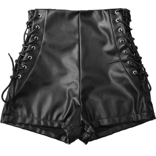 Leather Bandage Shorts Lacy0301Goth Shorts