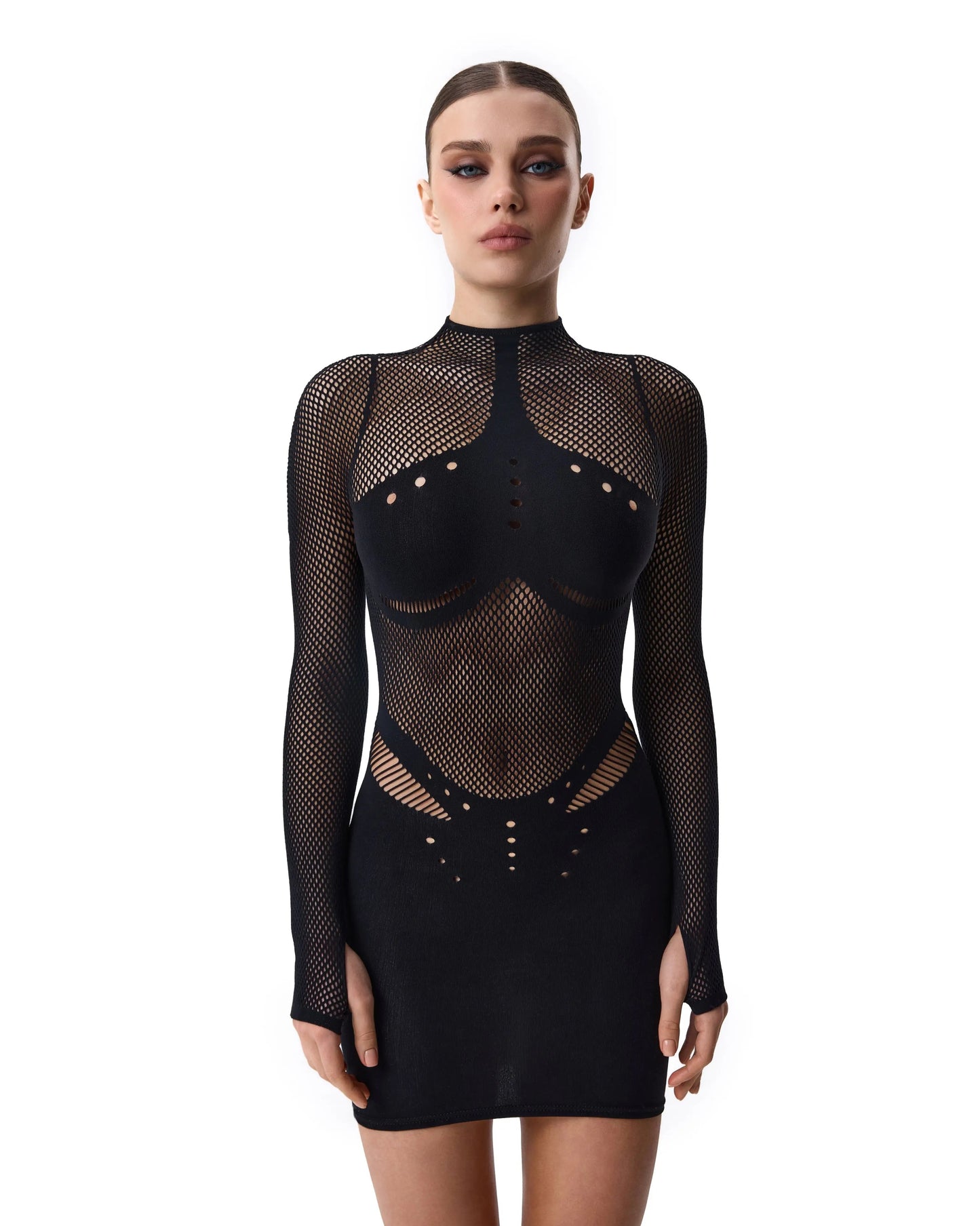 LacyNighty™ Dress Mesh Black LacyNighty body