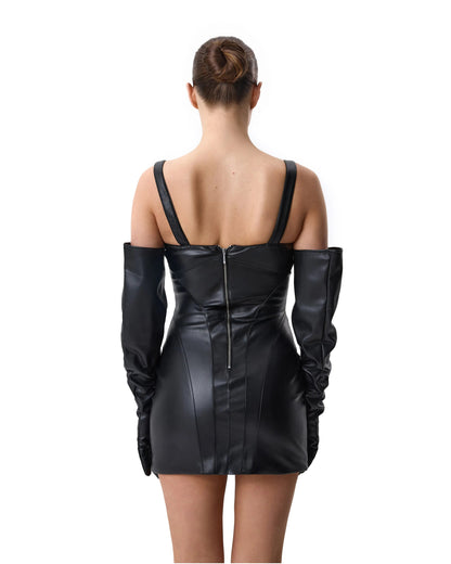 LacyNighty™ Dress Leather Black LacyNighty dress