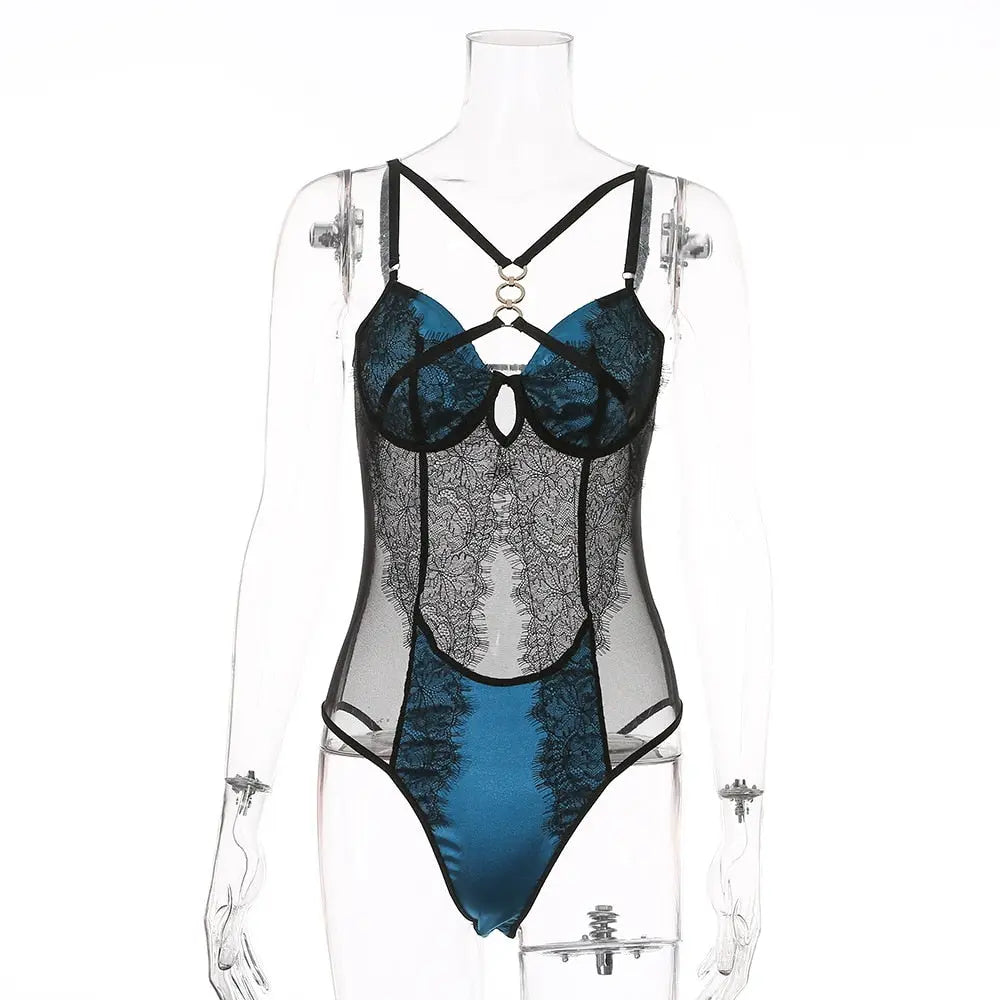 Slow Blues Bodysuit ELLOLACE Official Store Lingerie & Intimates