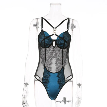 Slow Blues Bodysuit ELLOLACE Official Store Lingerie & Intimates