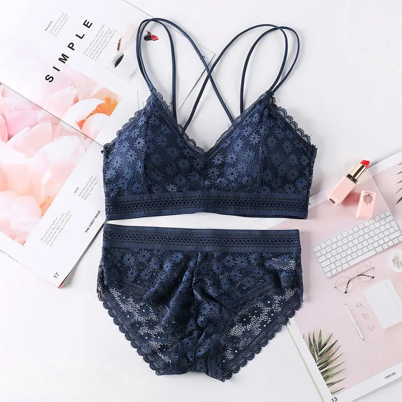 The Flower that Resembles You Bra Sets Fenland Clothes Store Lingerie & Intimates