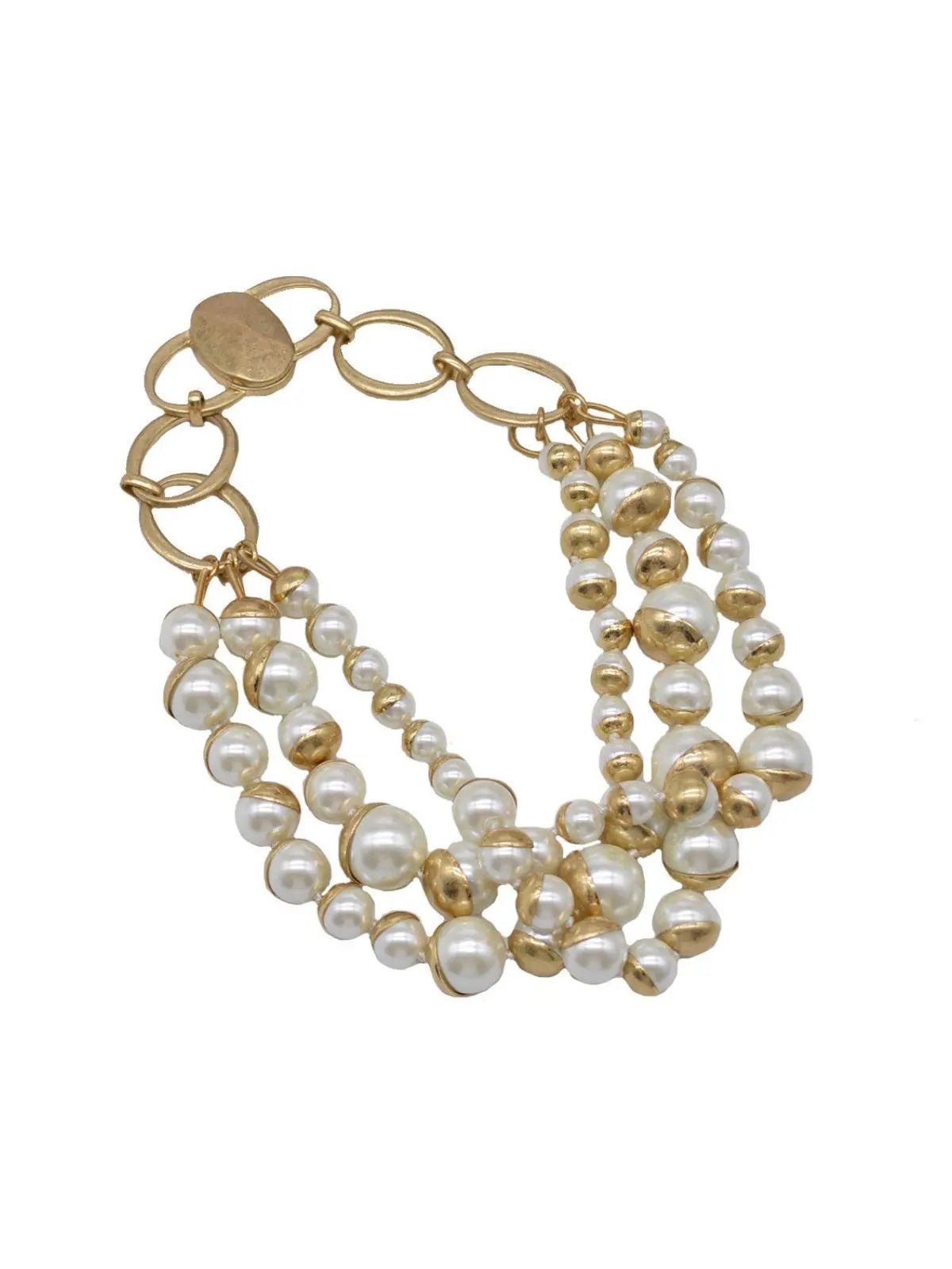 Ffion Layered Pearl Necklace Mew Mews Fashion Necklace