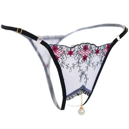 Never Get Your Attention Crotchless G-String LacyNighty Panties