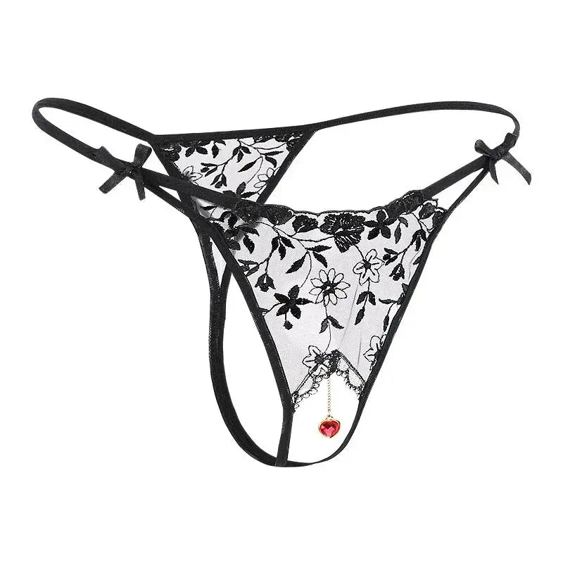 Never Get Your Attention Crotchless G-String LacyNighty Panties