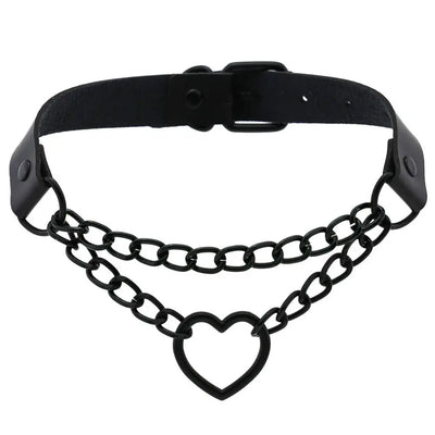 LacyNighty™ Black Heart Collar Lavah Intimates