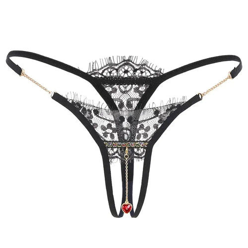 Never Get Your Attention Crotchless G-String LacyNighty Panties
