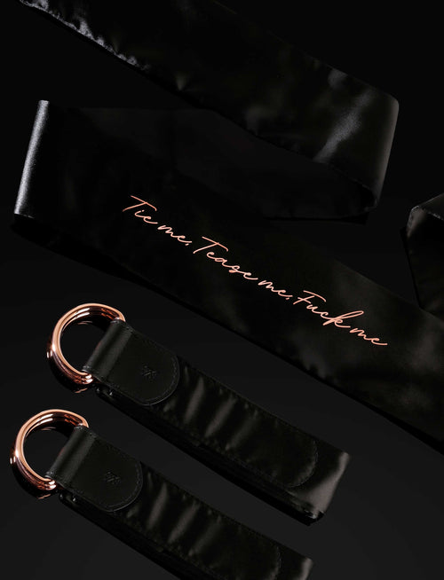LactNighty™ Deluxe Black Satin Bondage Kit