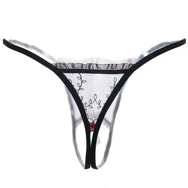 Never Get Your Attention Crotchless G-String LacyNighty Panties