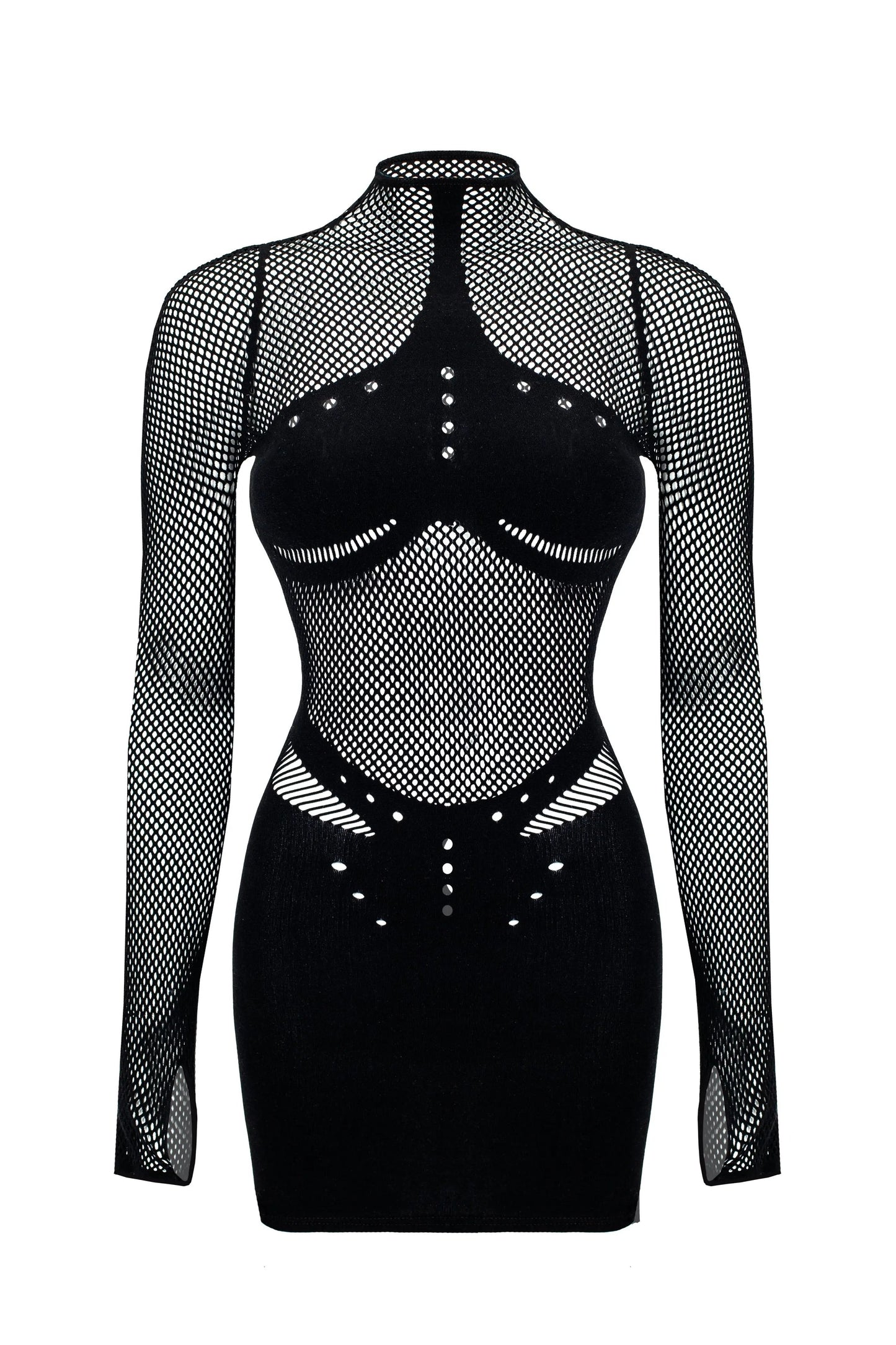 LacyNighty™ Dress Mesh Black LacyNighty body