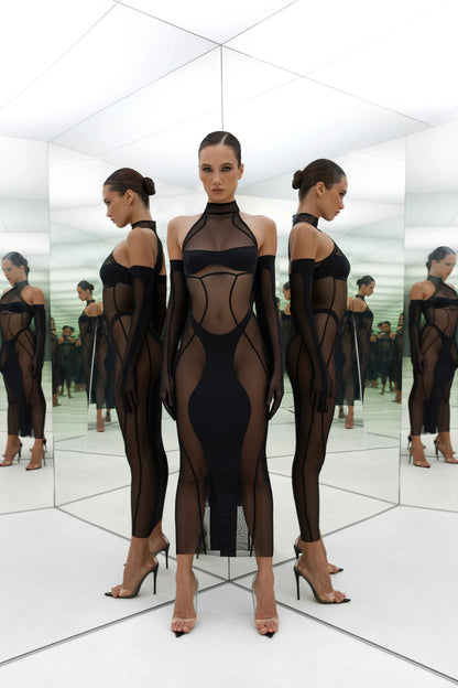 LacyNighty™ Gloves Mesh Black LacyNighty accessoires