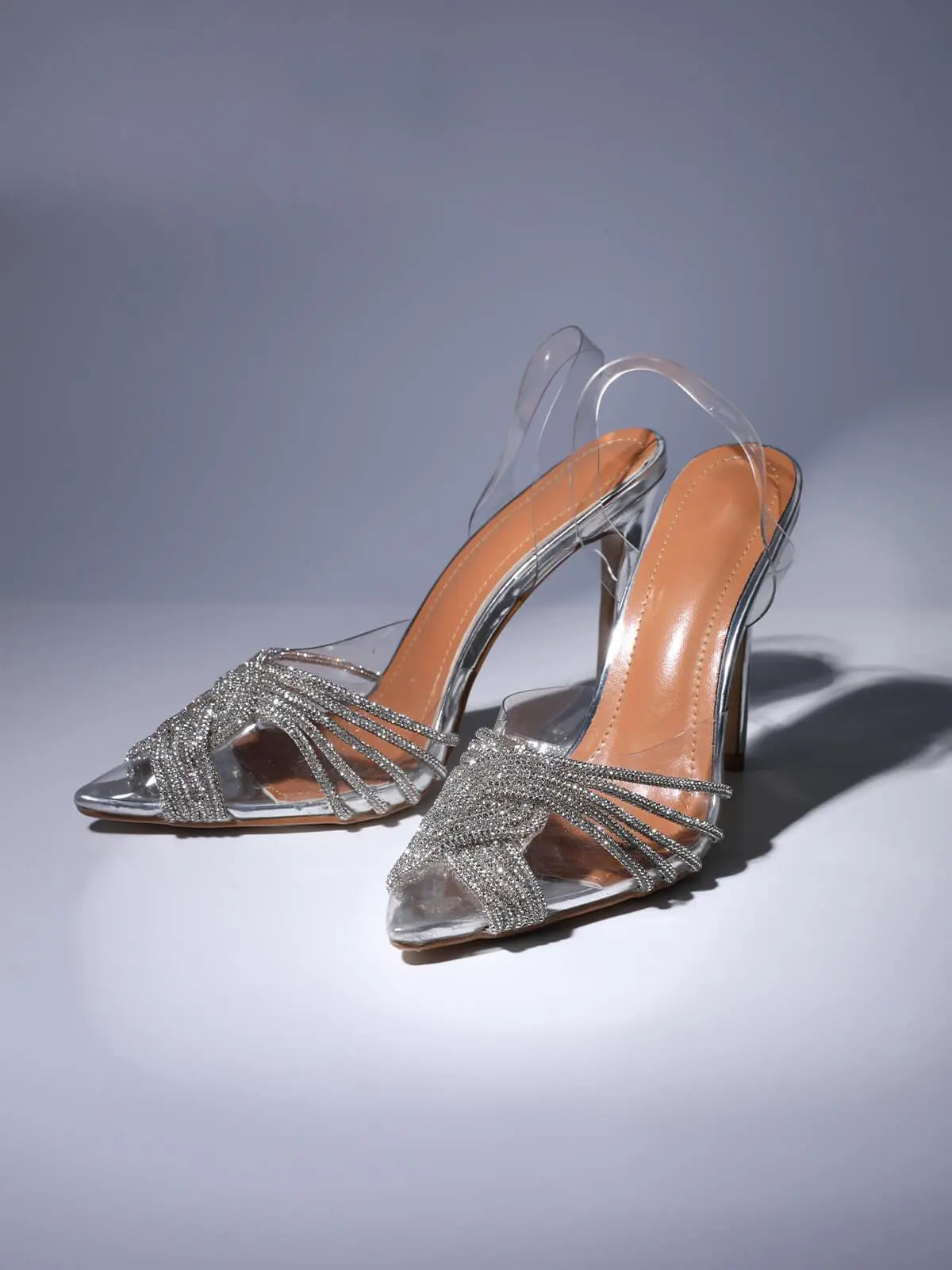 Lumi Crystal Embellished Sandals In Silver (made to order) Mew Mews Fashion Shoes
