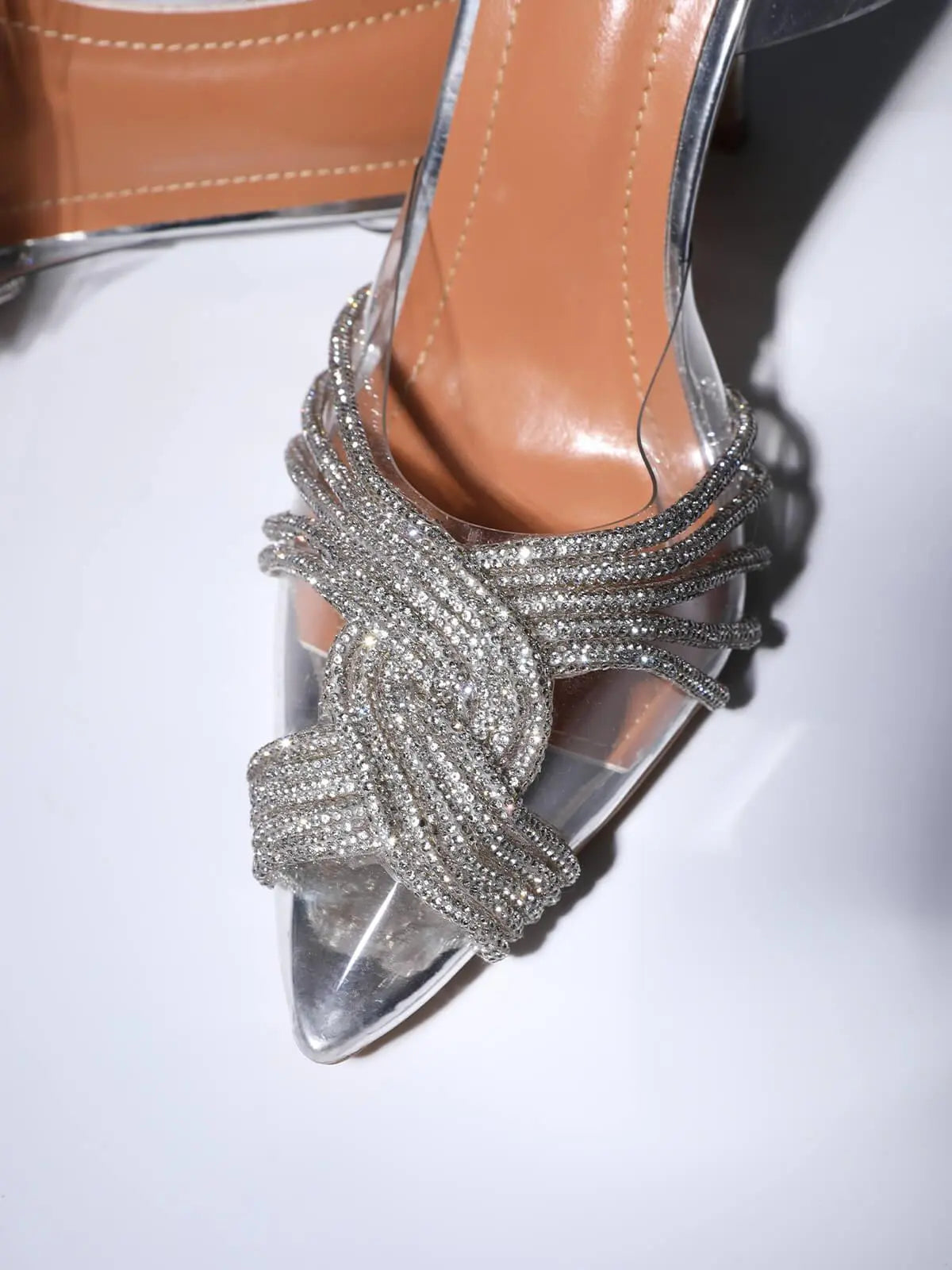 Lumi Crystal Embellished Sandals In Silver (made to order) Mew Mews Fashion Shoes