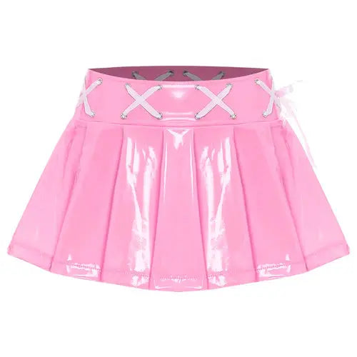 Lace-up Mini Skirt Lacy0301 Other