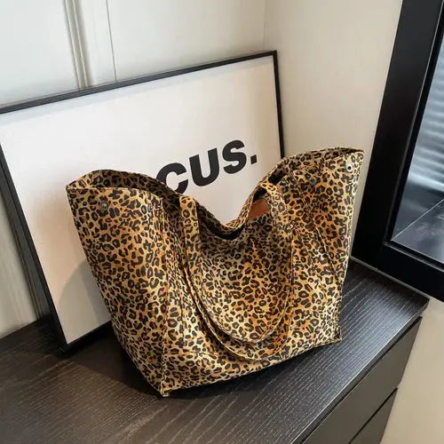 Oversized Leopard Print Shoulder Bag Lacy0301 Other