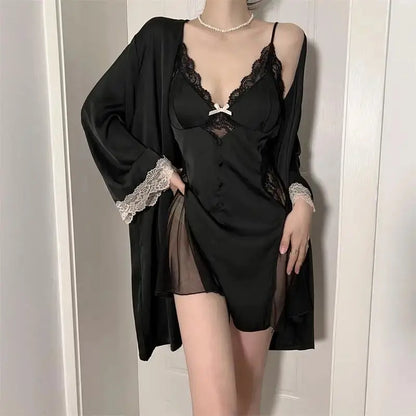 Time Can Bring You Down Robe Nightdress LacyNighty Sleeping Wear