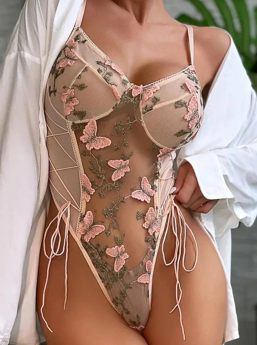 LacyNighty™ Butterfly Embrace Lace Set yuminancy Bodysuit