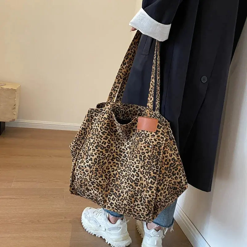 Oversized Leopard Print Shoulder Bag Lacy0301 Other