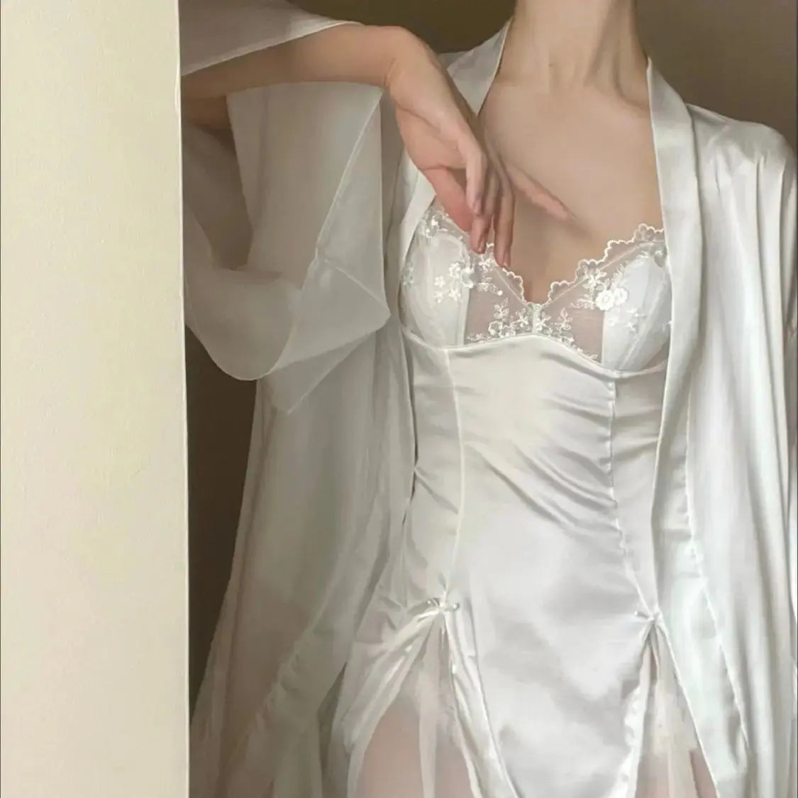 Make You Feel Warm Nightdress LacyNighty0212 Sleeping Wear