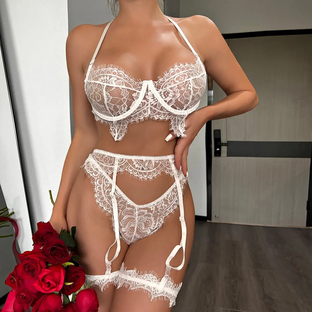 Lace Dreams 4-Piece Lingerie Set Lavah Intimates Lingerie set