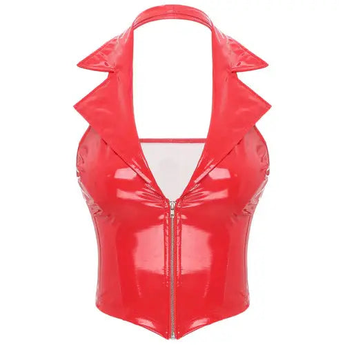 Leather Crop Tops Lacy0301 Other