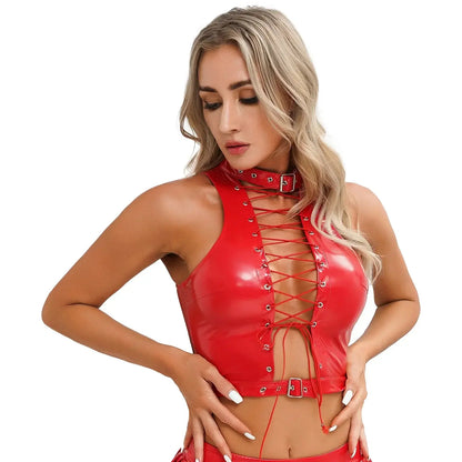 Liza Leather Bra Lacy0301Goth