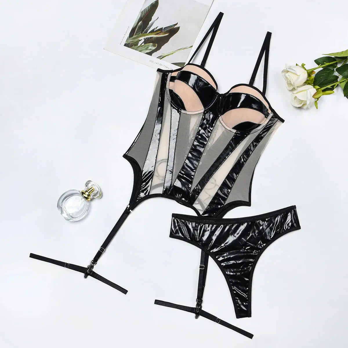 Silver Dewdrops Teddies LacyNighty0212 Lingerie & Intimates