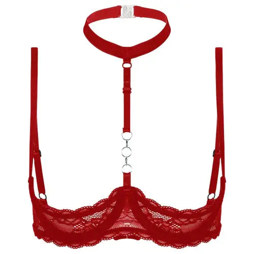 LacyNighty™ Halter Neck Open Bra GHALLAS Other