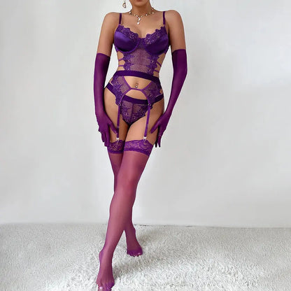 LaycyNighty™ Barbara's Purple Set LacyNighty0312 Lingerie Set