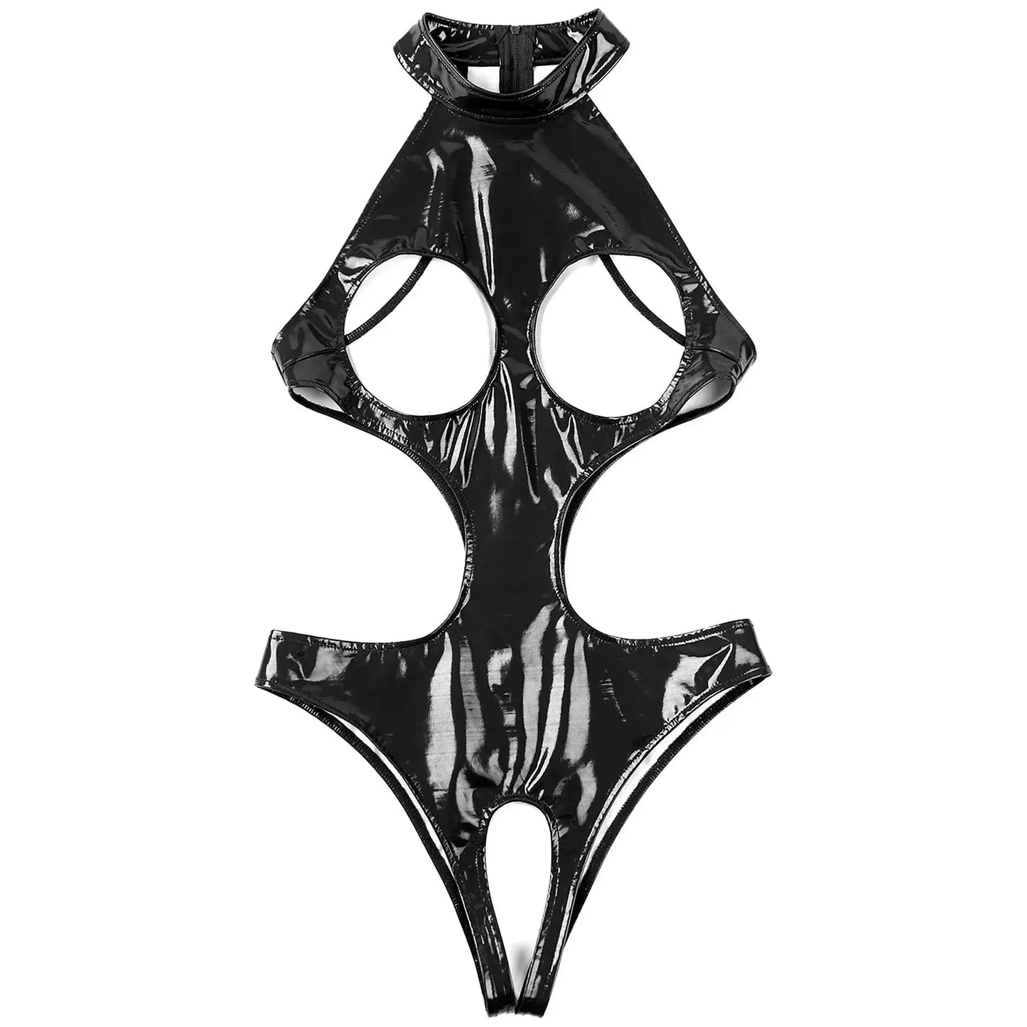 Open Cup Leather Bodysuit Lacy0301 Other
