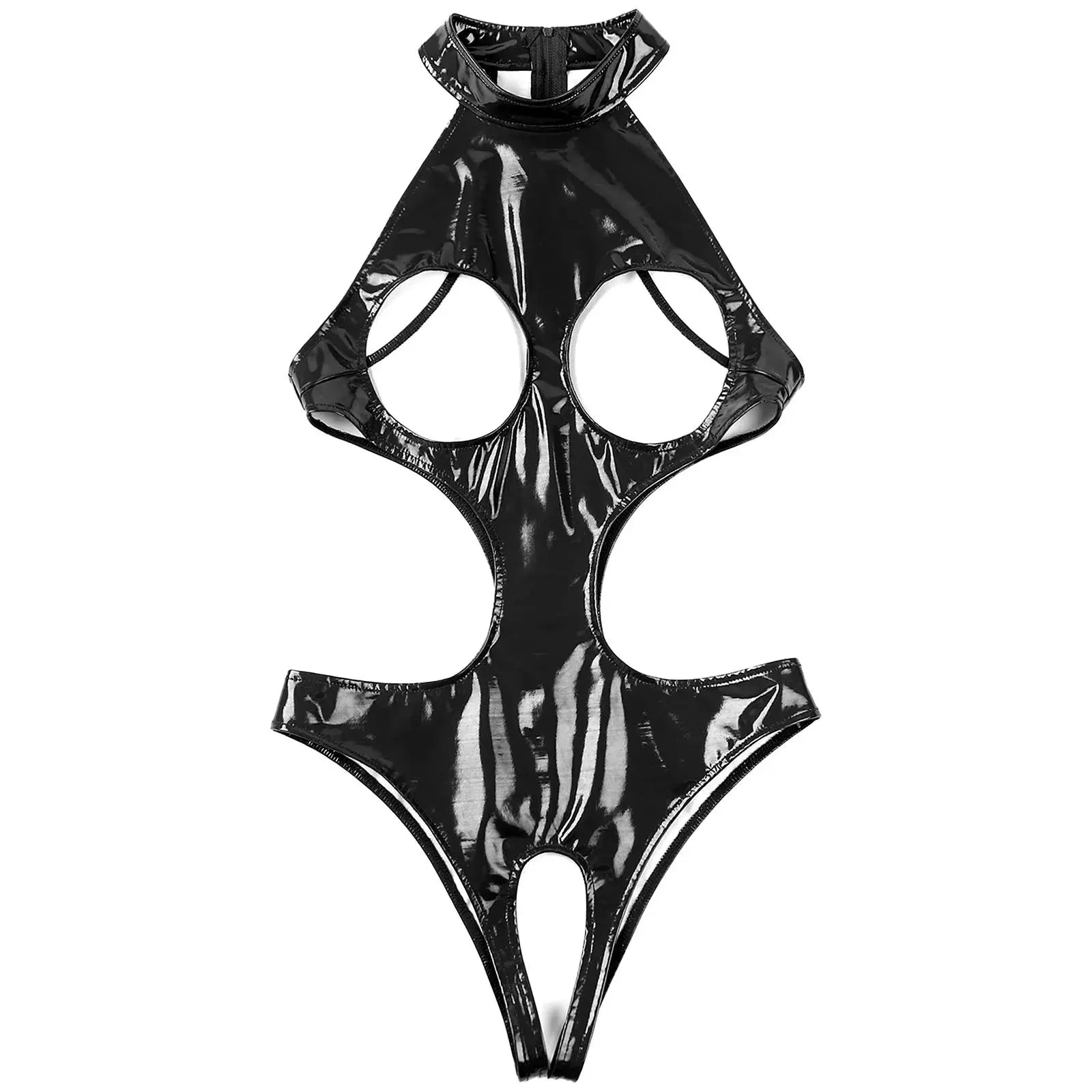 Open Cup Leather Bodysuit Lacy0301 Other