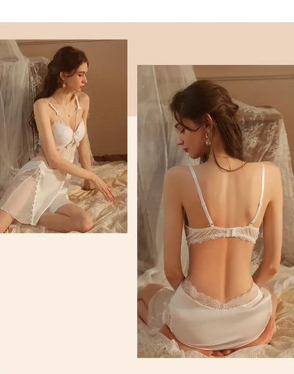 LacyNighty™ Model CH244 CINOON Chemise+Robe Set