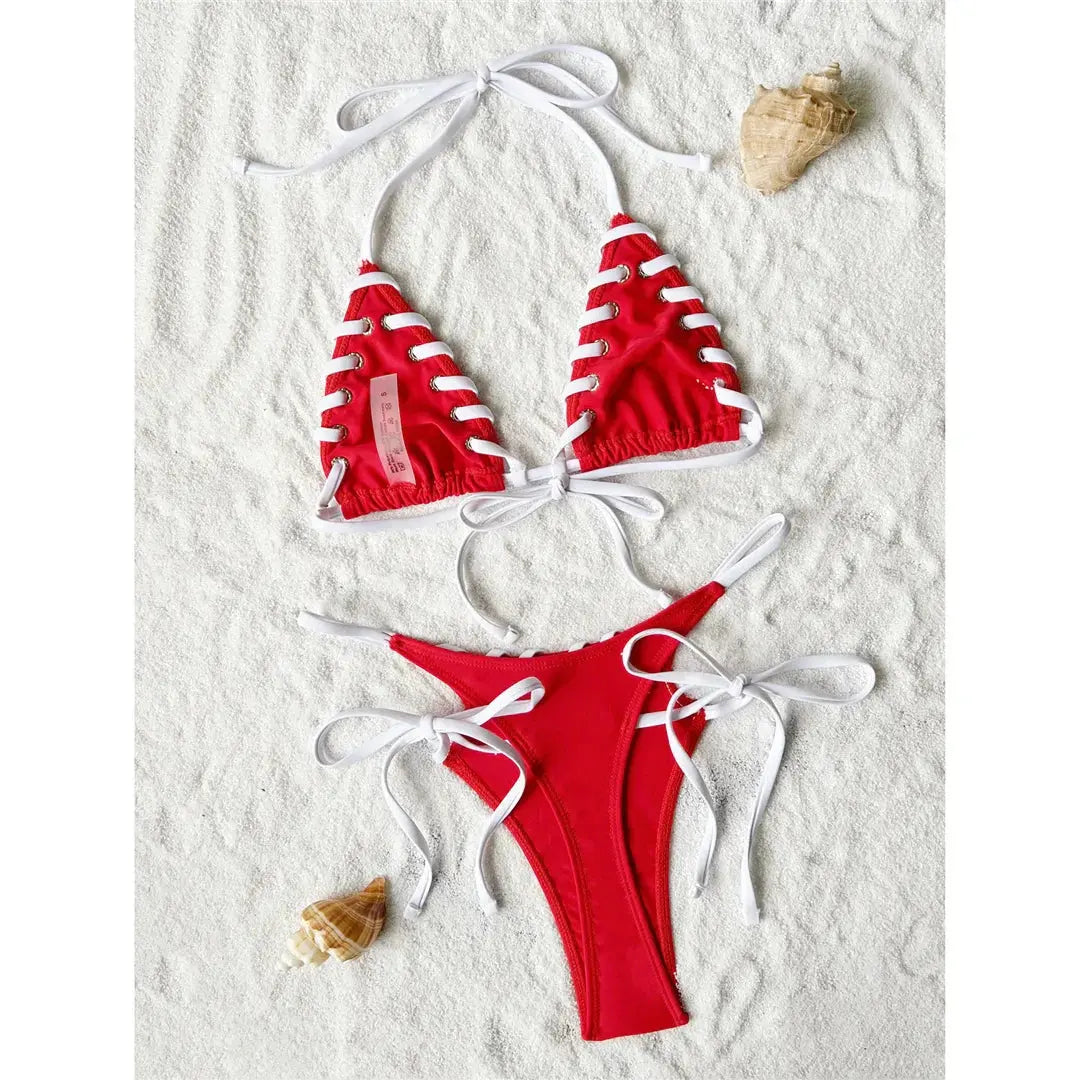 Crimson Ripple Bikini Maimoco Bikini