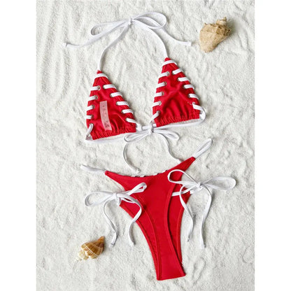 Crimson Ripple Bikini Maimoco Bikini