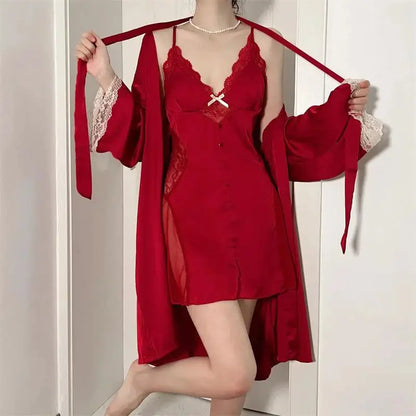 Time Can Bring You Down Robe Nightdress LacyNighty Sleeping Wear