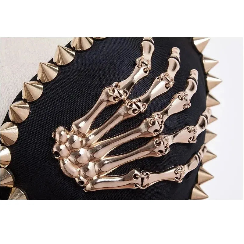 Metal Skeleton Bra Lacy Other