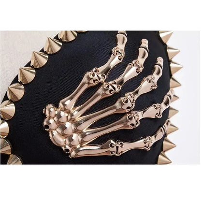 Metal Skeleton Bra Lacy Other