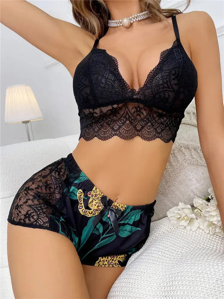 Picture-Perfect Blue Pajamas Set LacyNighty Sleeping Wear