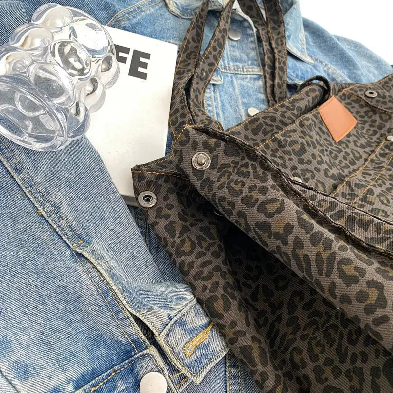 Oversized Leopard Print Shoulder Bag Lacy0301 Other