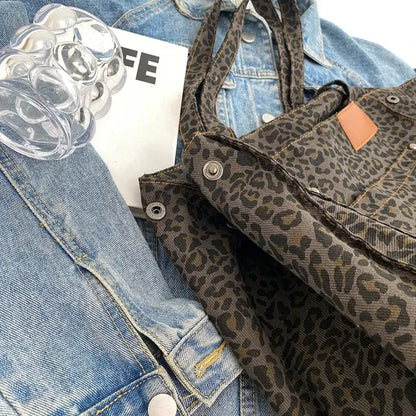 Oversized Leopard Print Shoulder Bag Lacy0301 Other