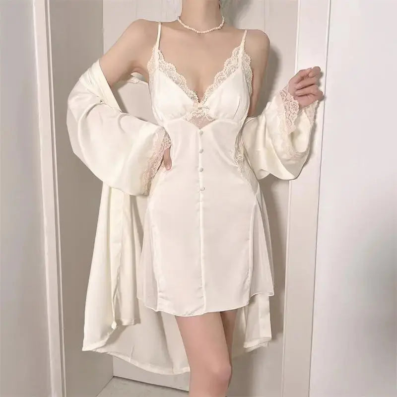 Time Can Bring You Down Robe Nightdress LacyNighty Sleeping Wear