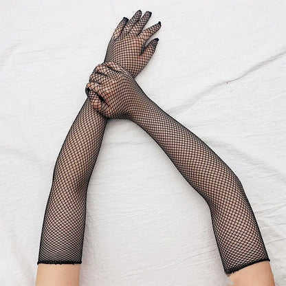 LacyNighty™ Fishnet Long Sleeve Gloves Lavah Intimates gloves